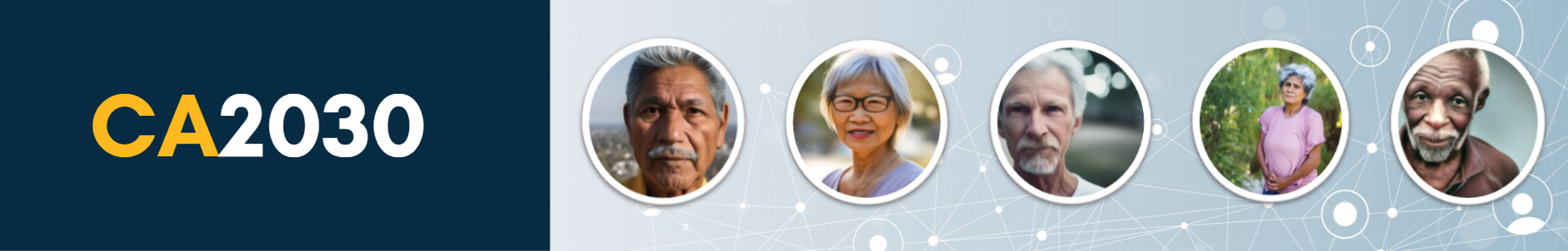 CA2030 text with images of diverse older adults