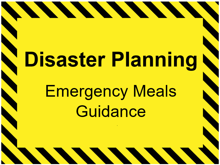 disaster planning emergency meals guidance